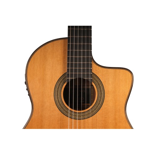 GUITARRA CLASICA ANTONIO DE TOLEDO AT-15CECUT EN PALOSANTO CUTAWAY FISHMAN TAPA DE CEDRO