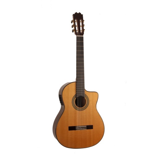 GUITARRA CLASICA ANTONIO DE TOLEDO AT-15CECUT EN PALOSANTO CUTAWAY FISHMAN TAPA DE CEDRO