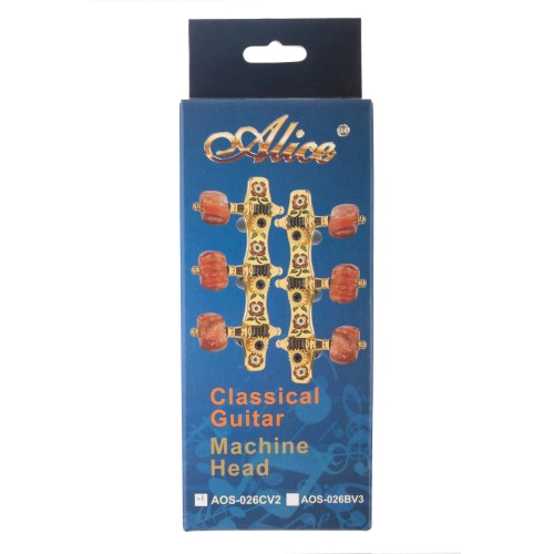 Clavijero Alice para guitarra clásica oro y coral esmaltado