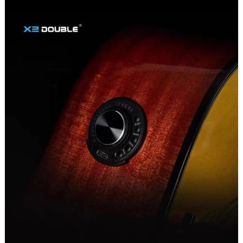 Previo de amplificación y autoamplificación "DOUBLE OS1" con efectos reverb, chorus, delay, micro y bluetooth PILA INCLUIDA.