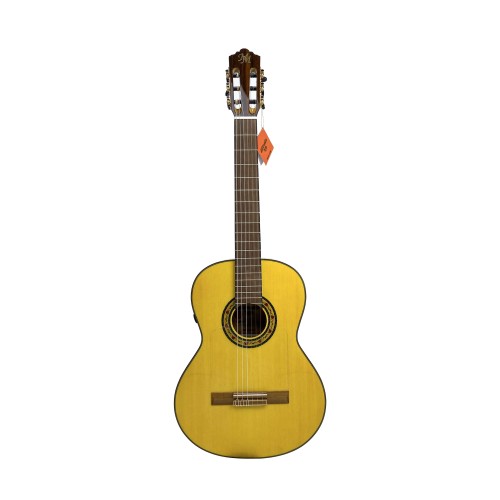 Guitarra flamenca Modesto Malla "Manuela" blanca /D autoamplificada Double OS1
