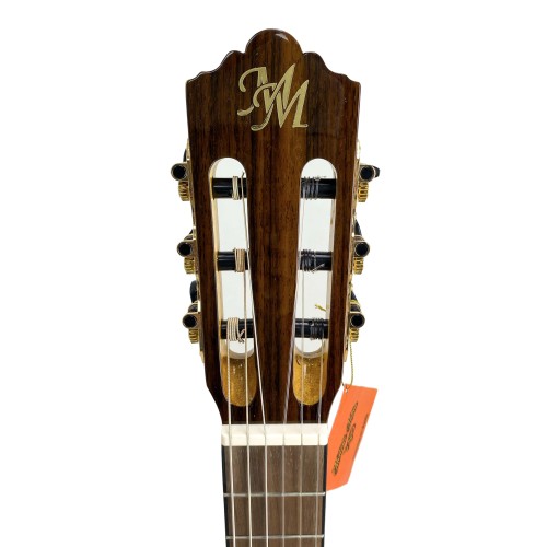 Guitarra flamenca Modesto Malla "Manuela" blanca /D autoamplificada Double OS1