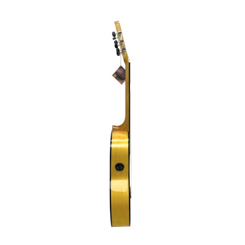 Guitarra flamenca Modesto Malla "Manuela" blanca /D autoamplificada Double OS1