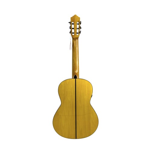 Guitarra flamenca Modesto Malla "Manuela" blanca /D autoamplificada Double OS1