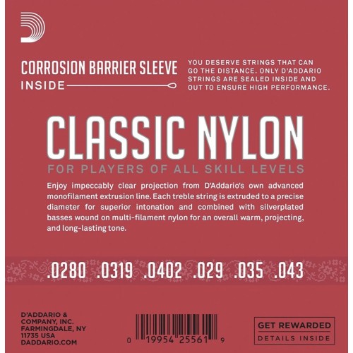 D´ADDARIO Ej27N-3D CLASSIC NYLON. TENSIÓN MEDIA