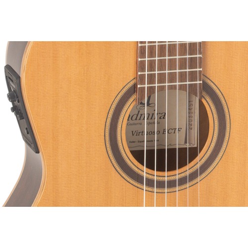 GUITARRA CLÁSICA ADMIRA VIRTUOSO ELECTRIFICADA FISHMAN CUTAWAY SERIE CONSERVATORIO