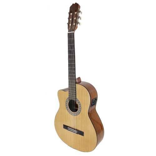 GUITARRA CLÁSICA ADMIRA ALBA 4/4 ELECTRIFICADA CON CUTAWAY ZURDA SERIE INICIACIÓN BRILLO