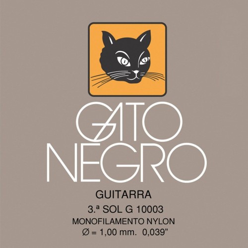 3ª CUERDA CLÁSICA (SOL) GATO NEGRO NYLON CLARO