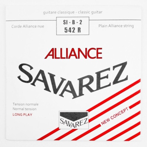 Segunda  cuerda Savarez 542R Roja Tensión Media
