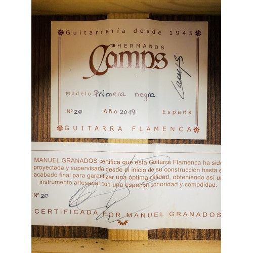 Guitarra Flamenca Camps Primera Negra 2019