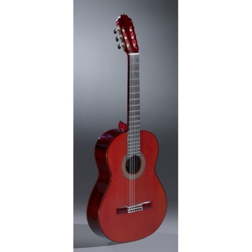 GUITARRA FLAMENCA HERMANOS SANCHIS PS ROJA CON TAPA DE CEDRO Y ESTUCHE FOAM